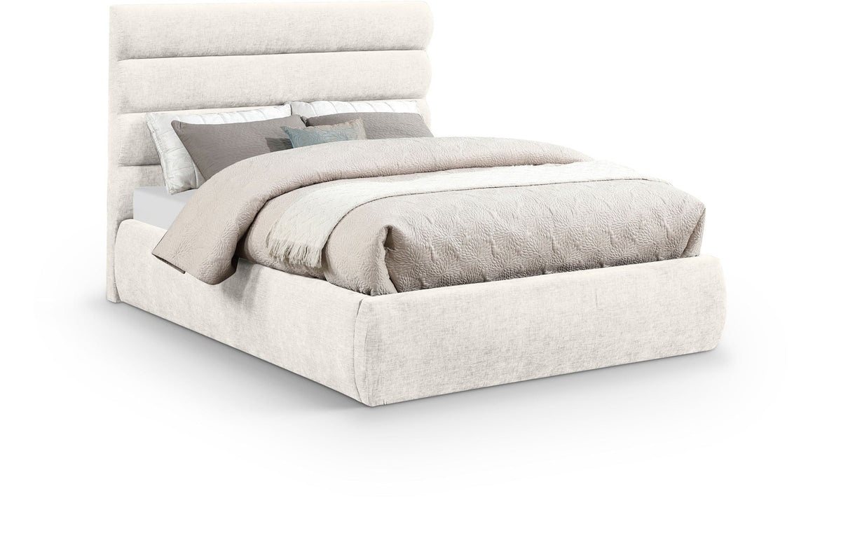 Adam - Chenille Fabric Bed With 52" Headboard
