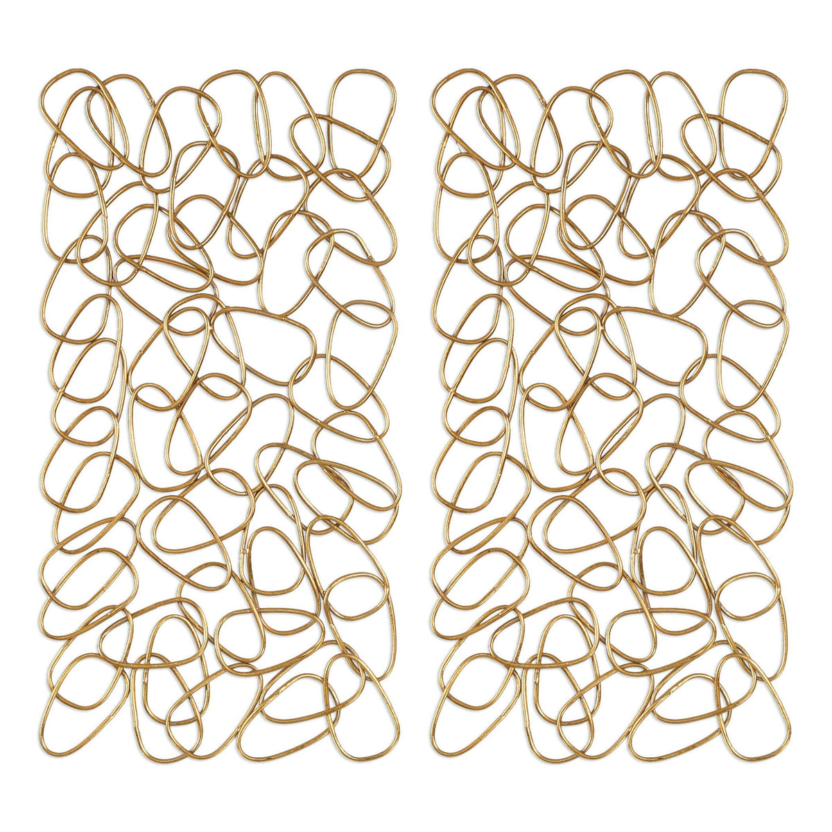 In The Loop - Wall Art (Set of 2) - Gold
