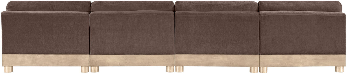 Turin - Chenille Fabric Upholstered Modular Sectional - Brown