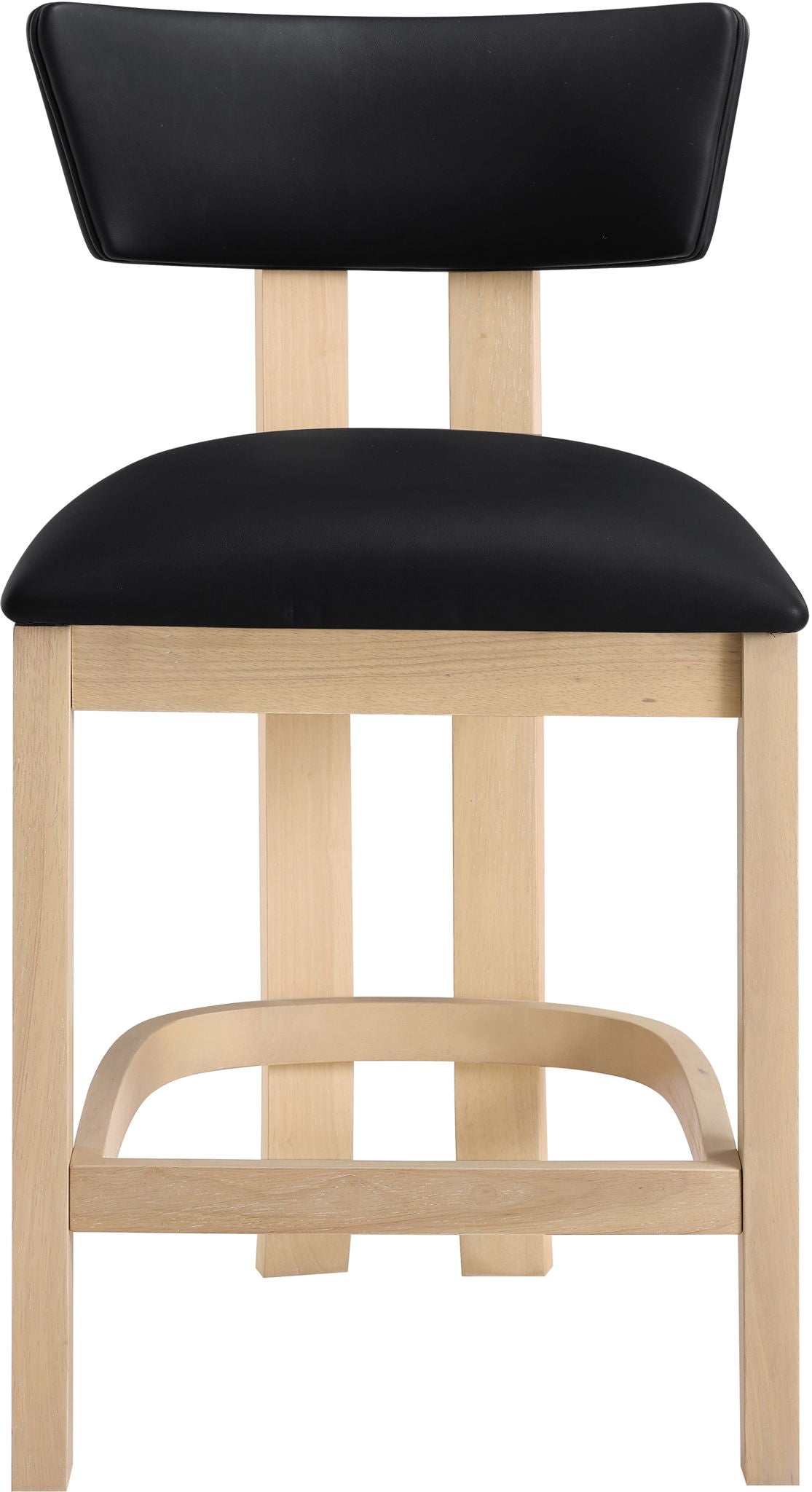 Lavrin - Vegan Leather Counter Stool (Set of 2) - Natural Base