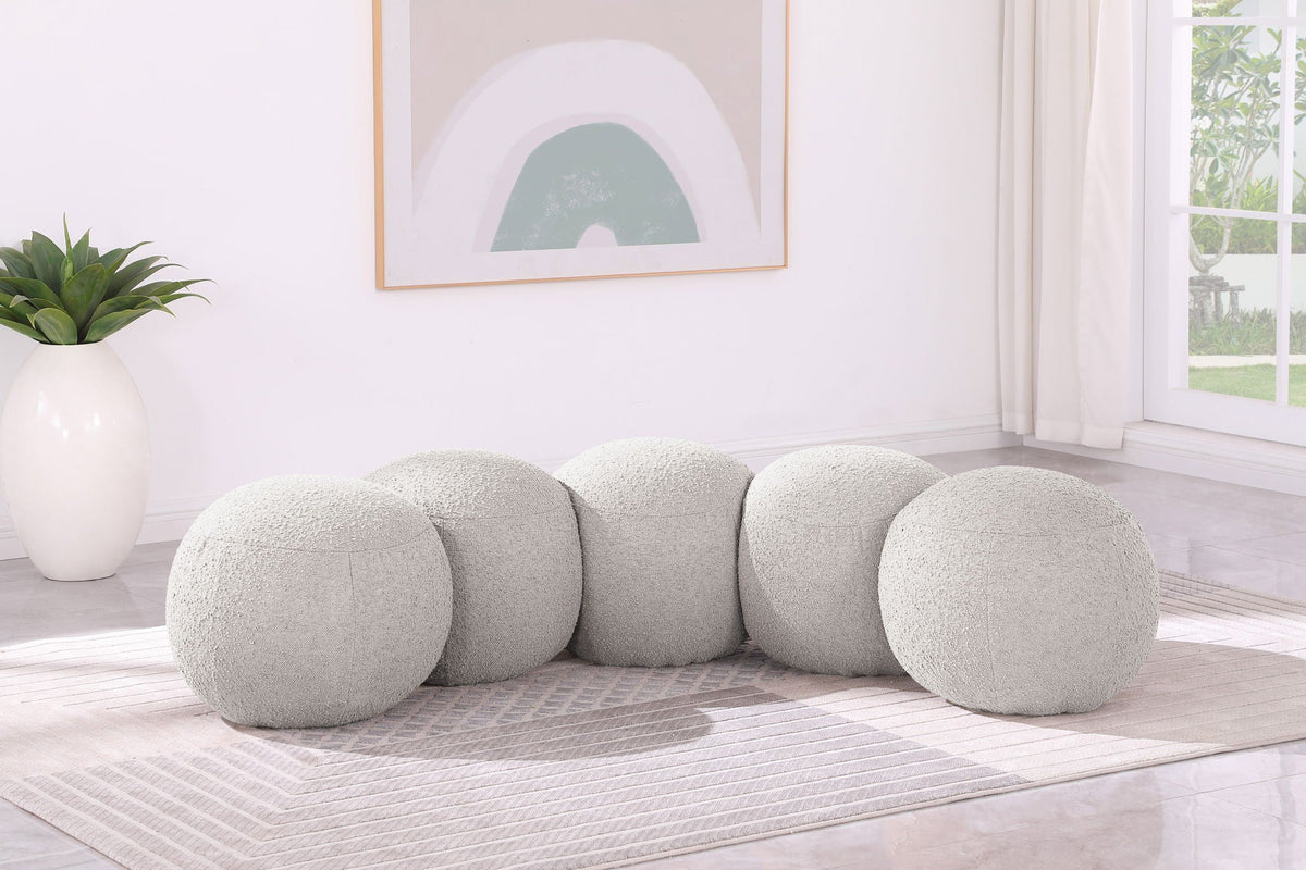Apollo - Boucle Fabric Bench