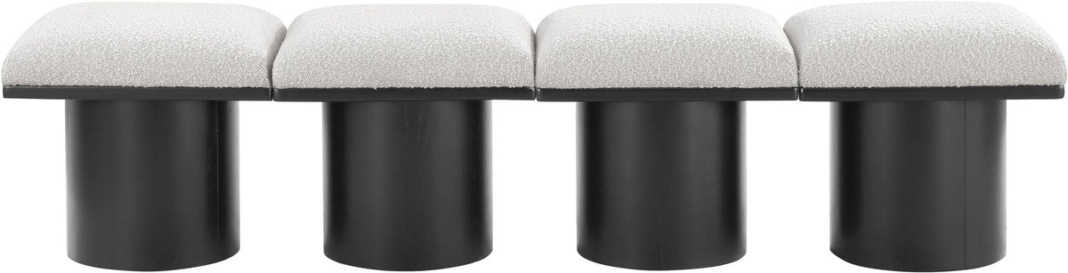 Pavilion - 4 Piece Modular Bench With Black Base