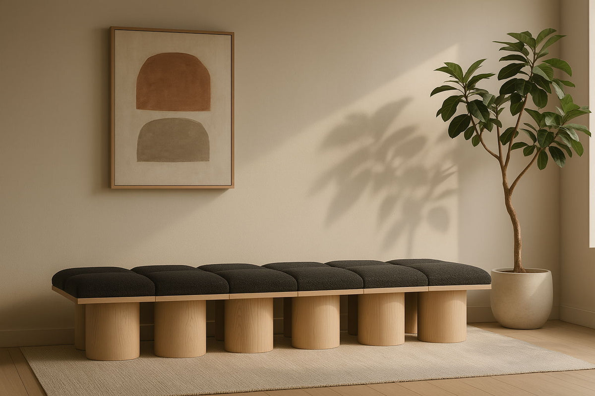 Pavilion - 12 Piece Modular Bench With Natural Base