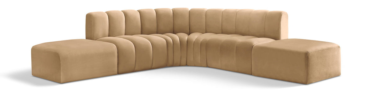 Arc - Velvet 6 Piece Corner Modular Sofa