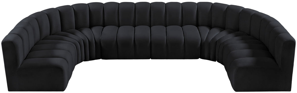 Arc - Velvet Modular U-Shaped Sectional