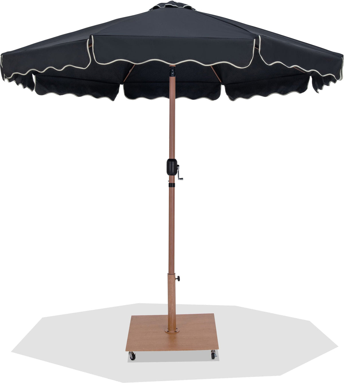 Amalfi - Aluminum Patio Umbrella - Light Brown Base / Light Brown Pole