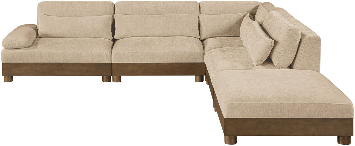 Turin - Chenille Fabric Upholstered Modular Sectional - Beige