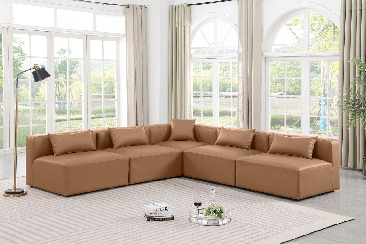 Cube - 5 Piece Modular Corner Armless Sectional