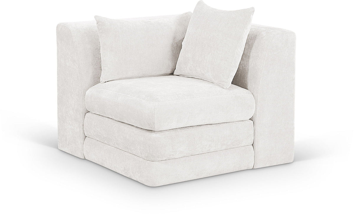 Stellar - Chenille Fabric Upholstered Modular Corner Chair
