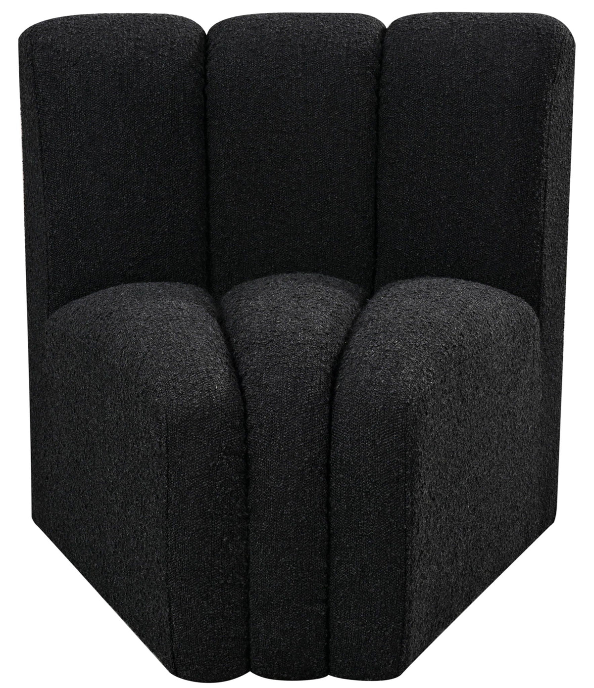 Arc - Boucle Fabric Curved Corner Chair