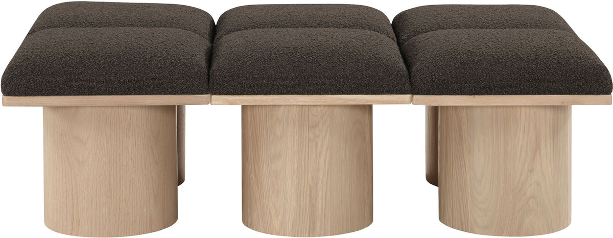 Pavilion - 6 Piece Modular Bench With Natural Base