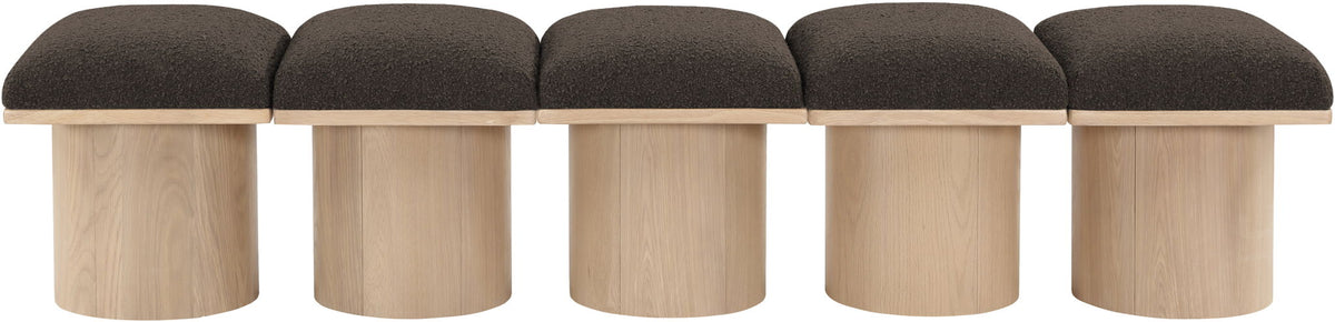 Pavilion - 5 Piece Modular Bench With Natural Base