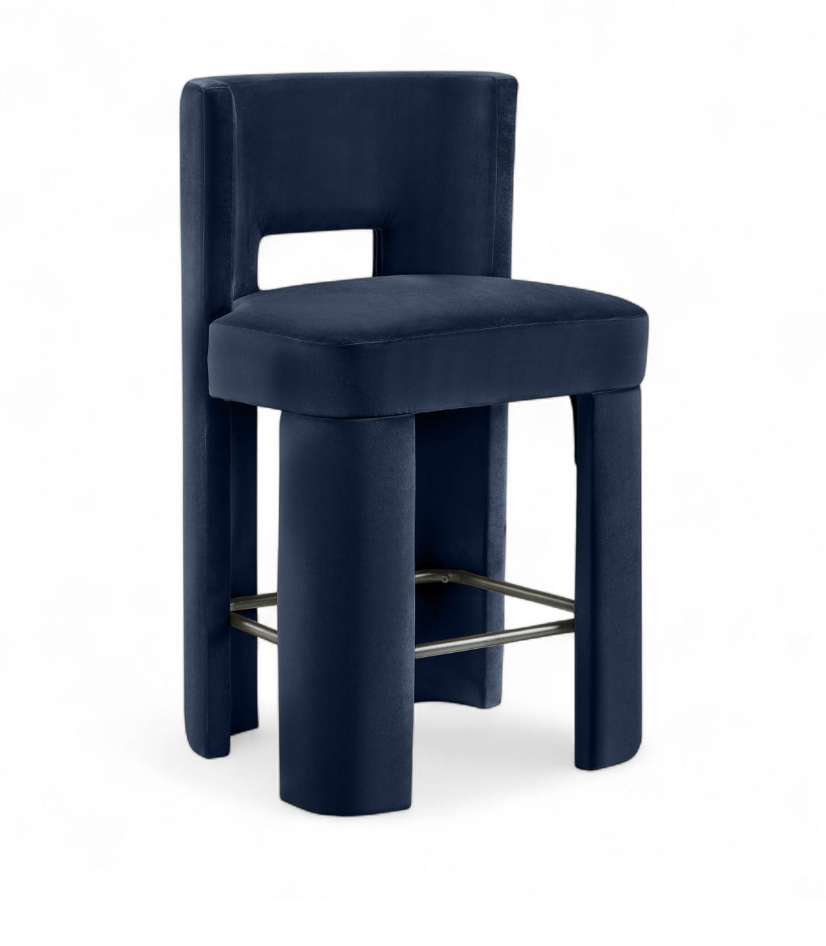 Zuno - Velvet Performance Fabric Upholstered Counter Stool (Set of 2)