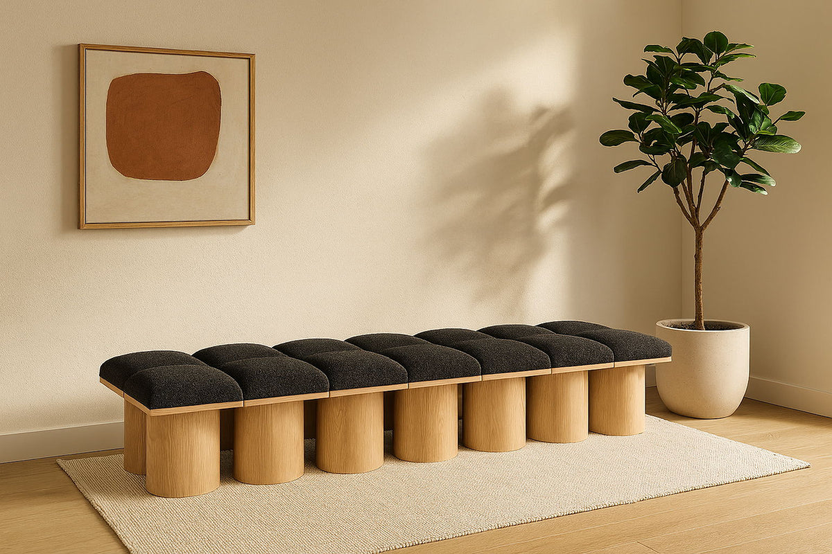 Pavilion - 14 Piece Modular Bench With Natural Base