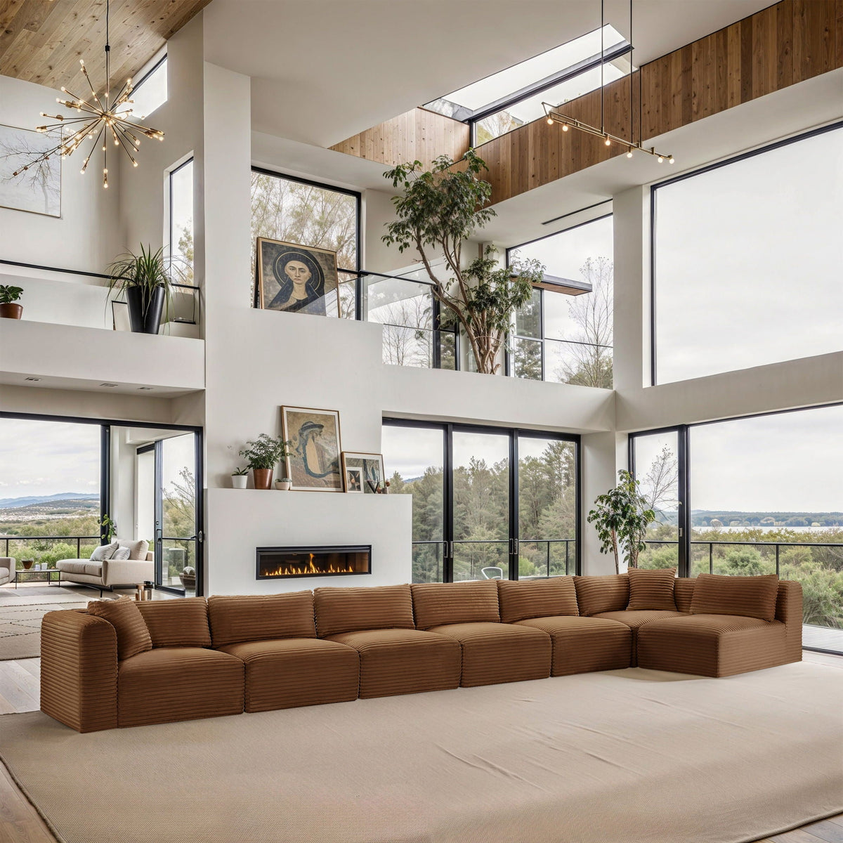 Shaggy - Fabric 7 Piece Modular Sectional
