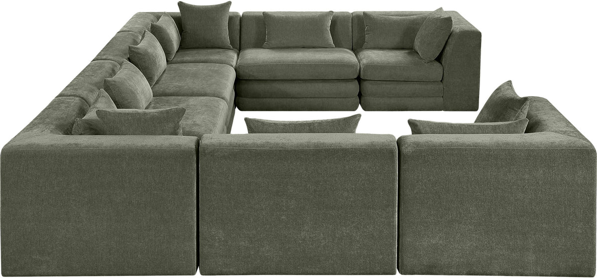 Stellar - 8 Piece Chenille Fabric Upholstered Modular Sectional