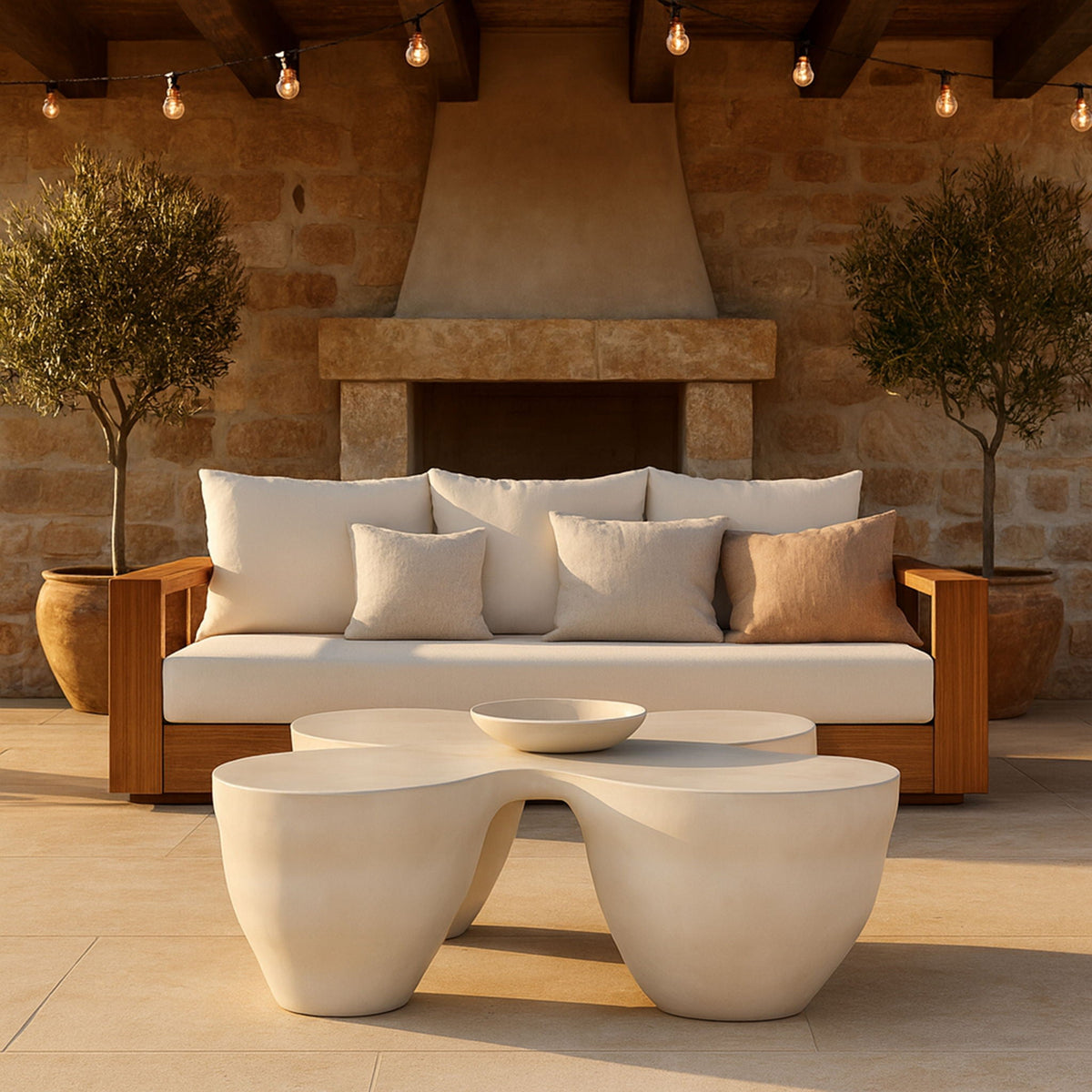 Fiore - Concrete Coffee Table - Taupe