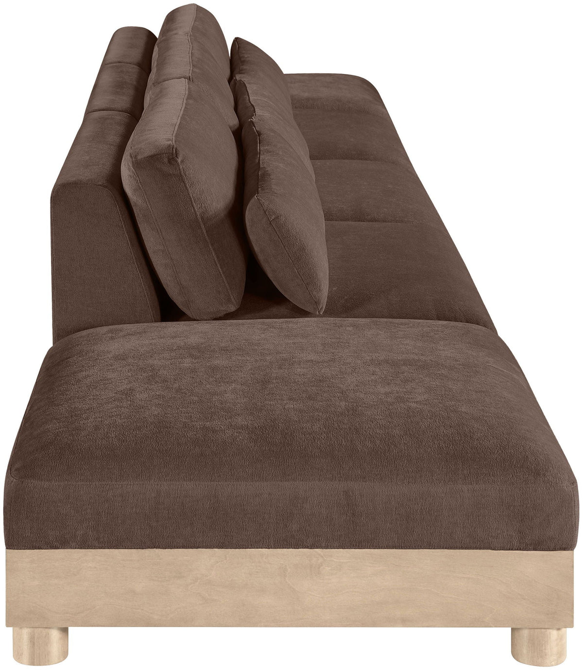 Turin - Chenille Fabric Upholstered Modular Sectional - Brown