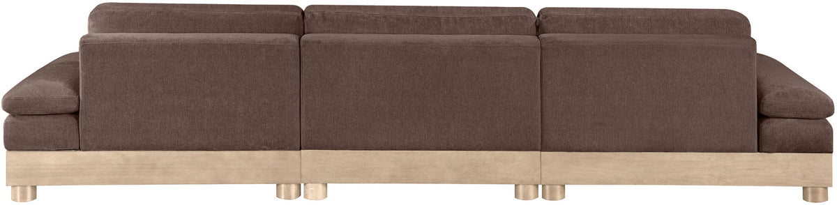 Turin - Chenille Fabric Upholstered Modular Sectional - Brown