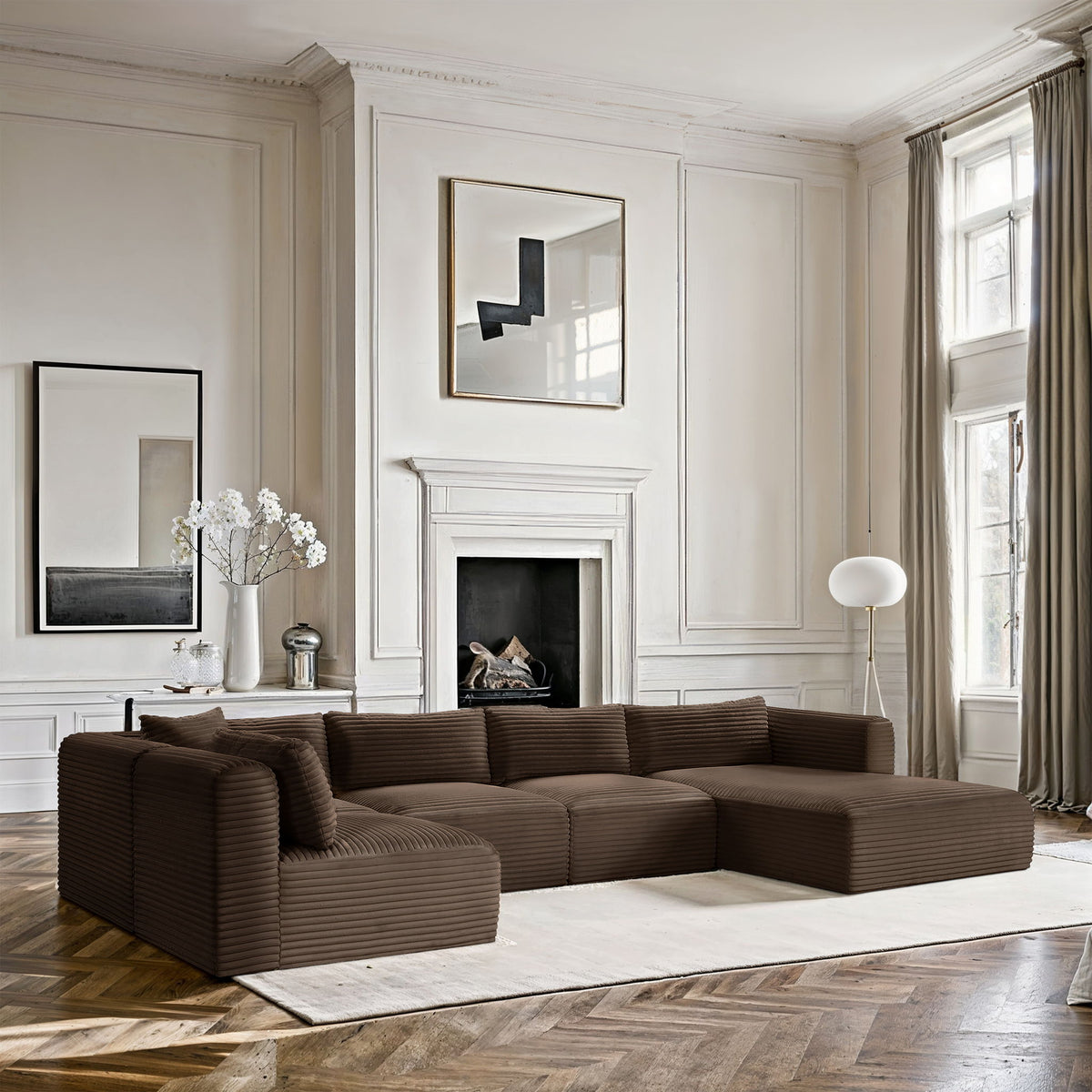 Shaggy - 5 Piece Modular U-Shaped Sectional