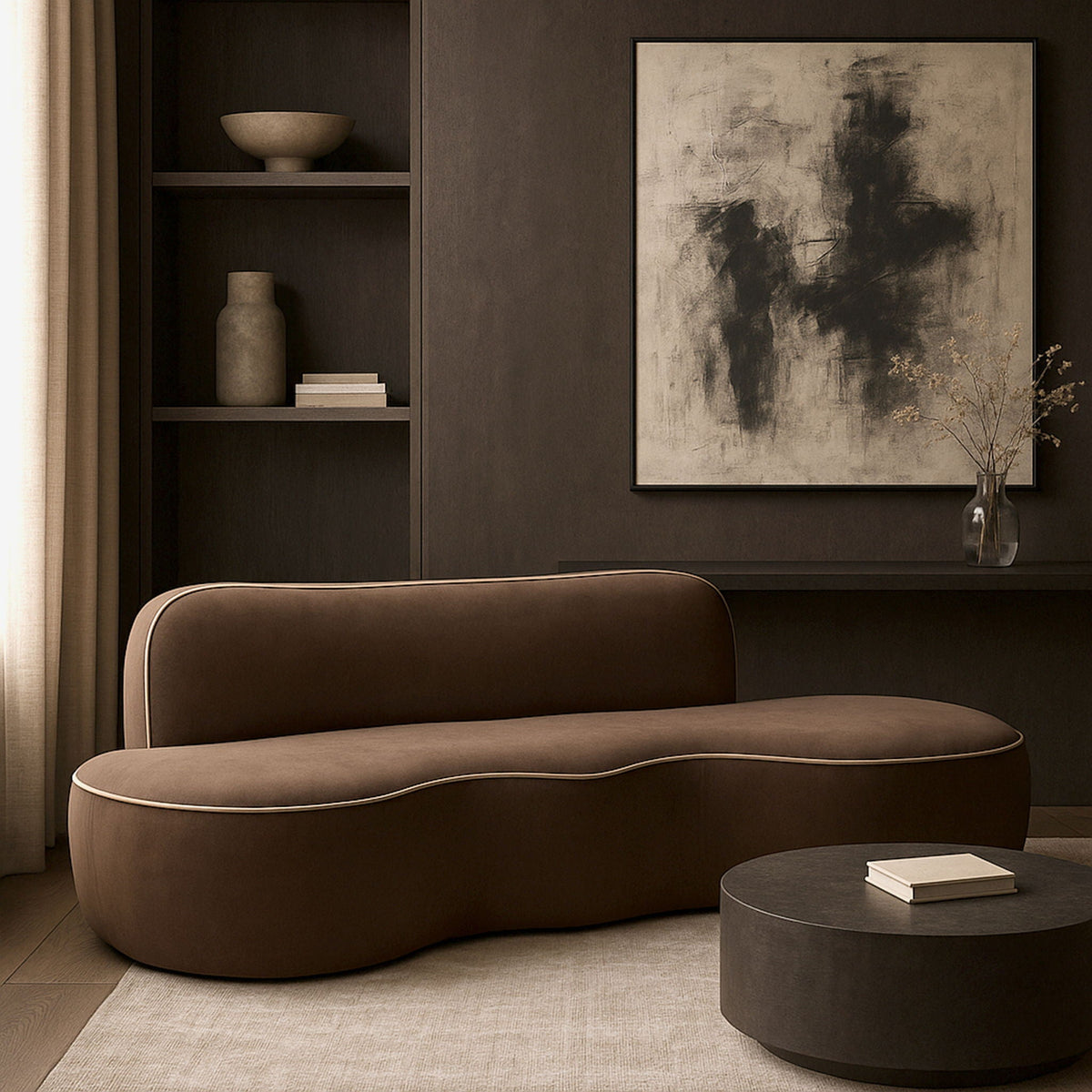 Swerve - Velvet 101" Upholstered Sofa