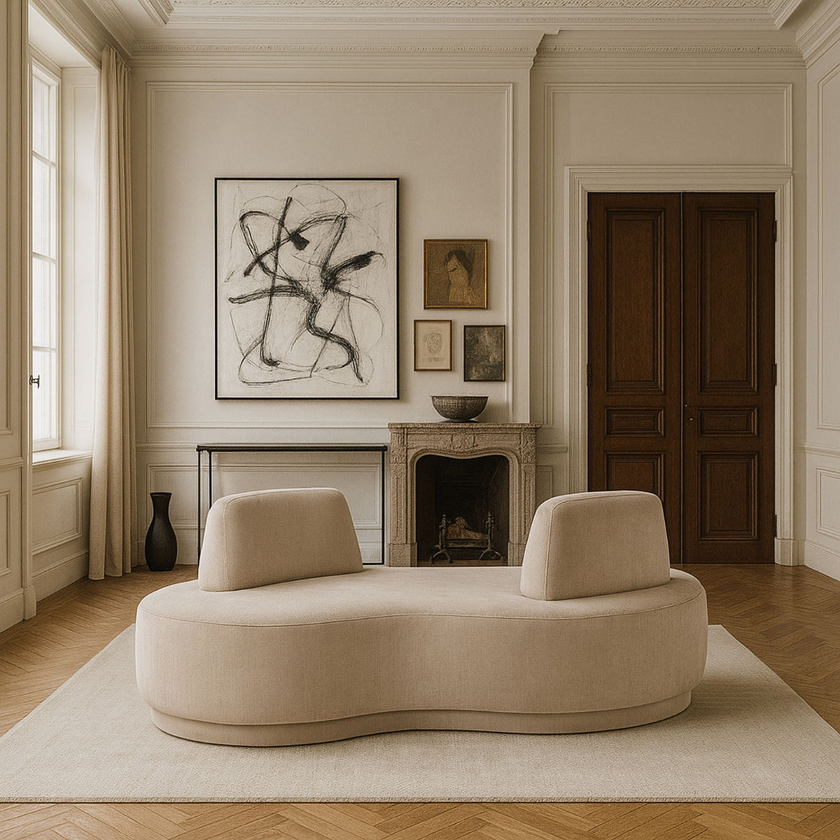 Argyle - Chenille Fabric Chaise / Loveseat