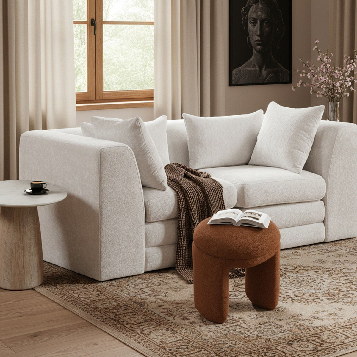 Bowen - Ottoman / Stool - Saddle