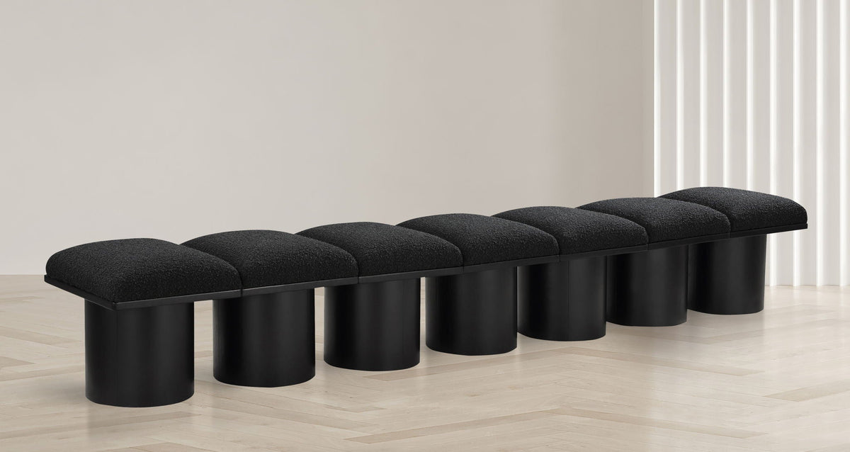 Pavilion - 7 Piece Modular Bench With Black Base