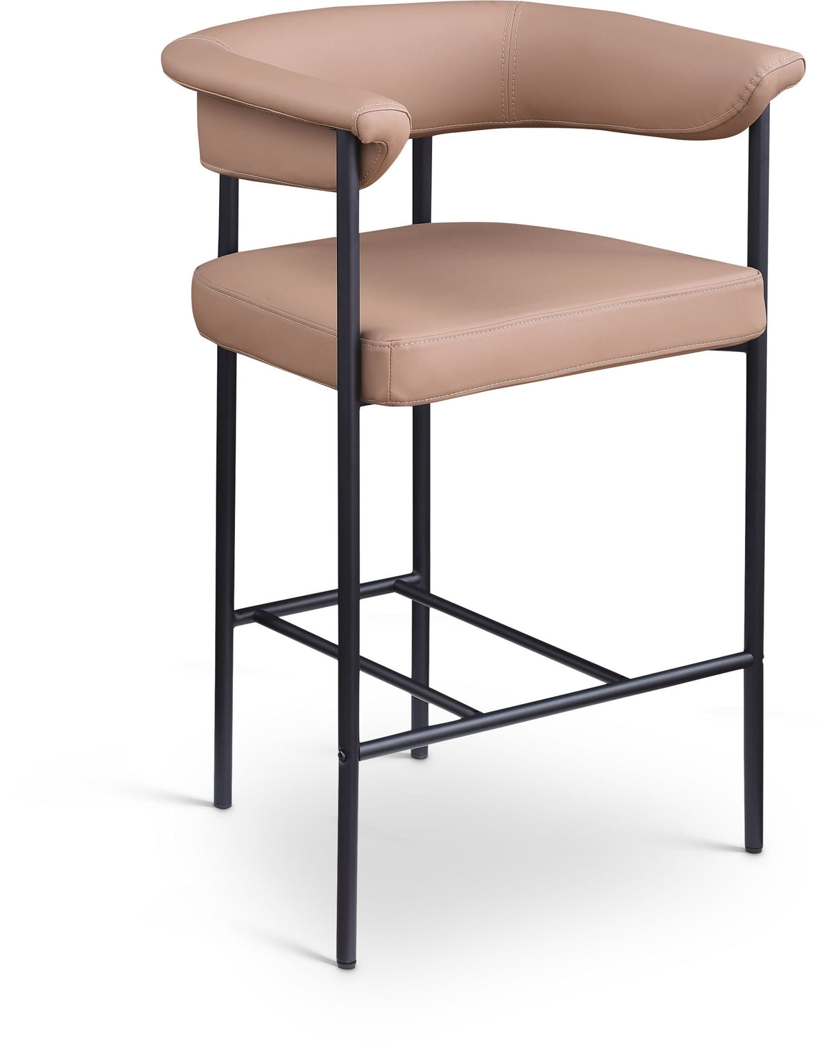 Malin - Faux Leather Counter Stool (Set of 2) - Tan