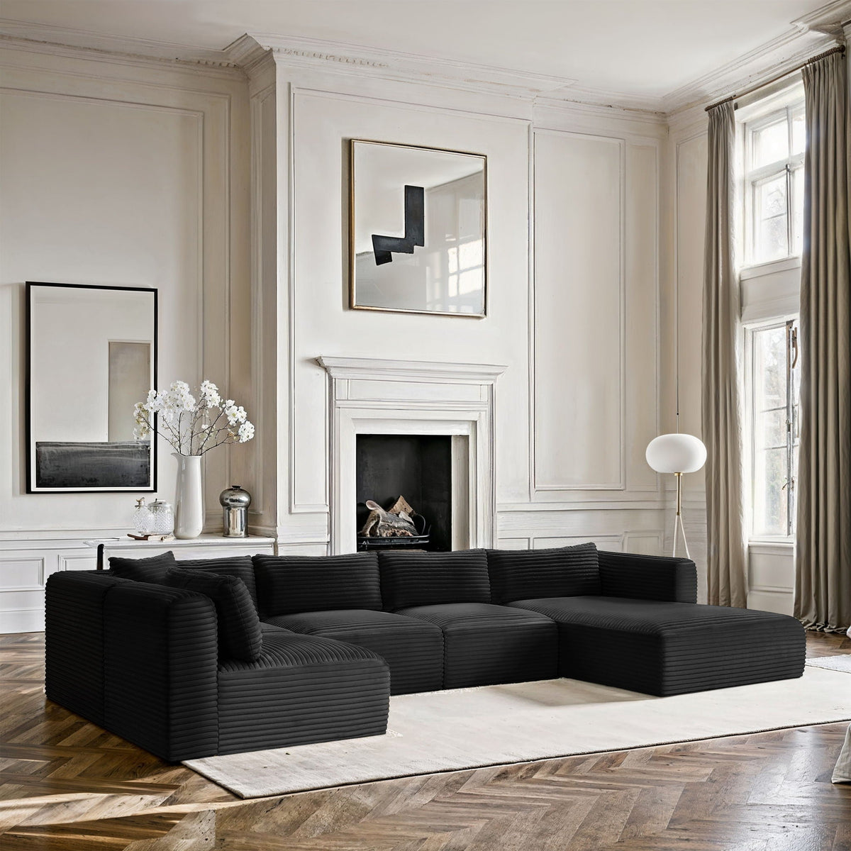 Shaggy - 5 Piece Modular U-Shaped Sectional