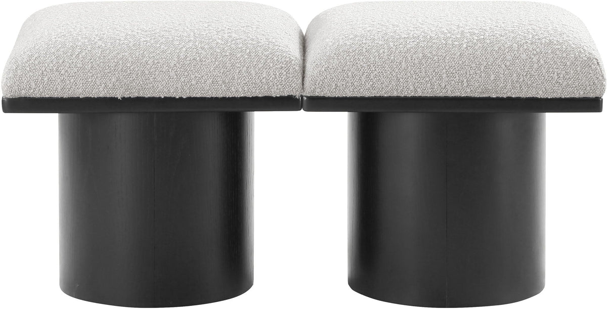 Pavilion - 2 Piece Modular Bench With Black Base