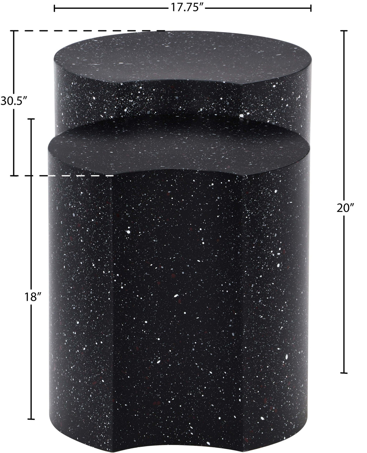 Dimple - Modular End Table - Terazzo Finish