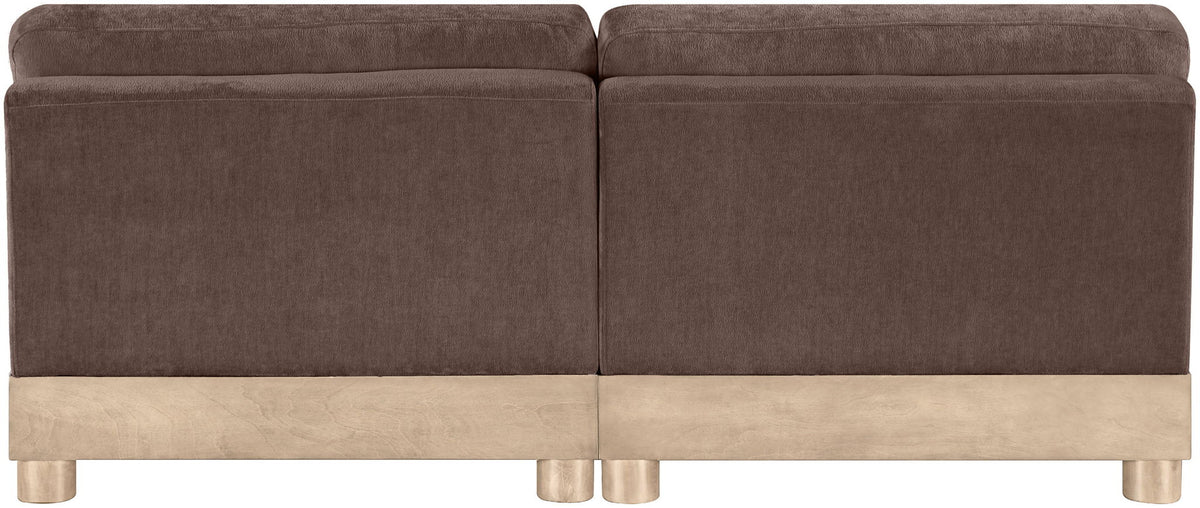 Turin - Chenille Fabric Upholstered Modular Sectional - Brown