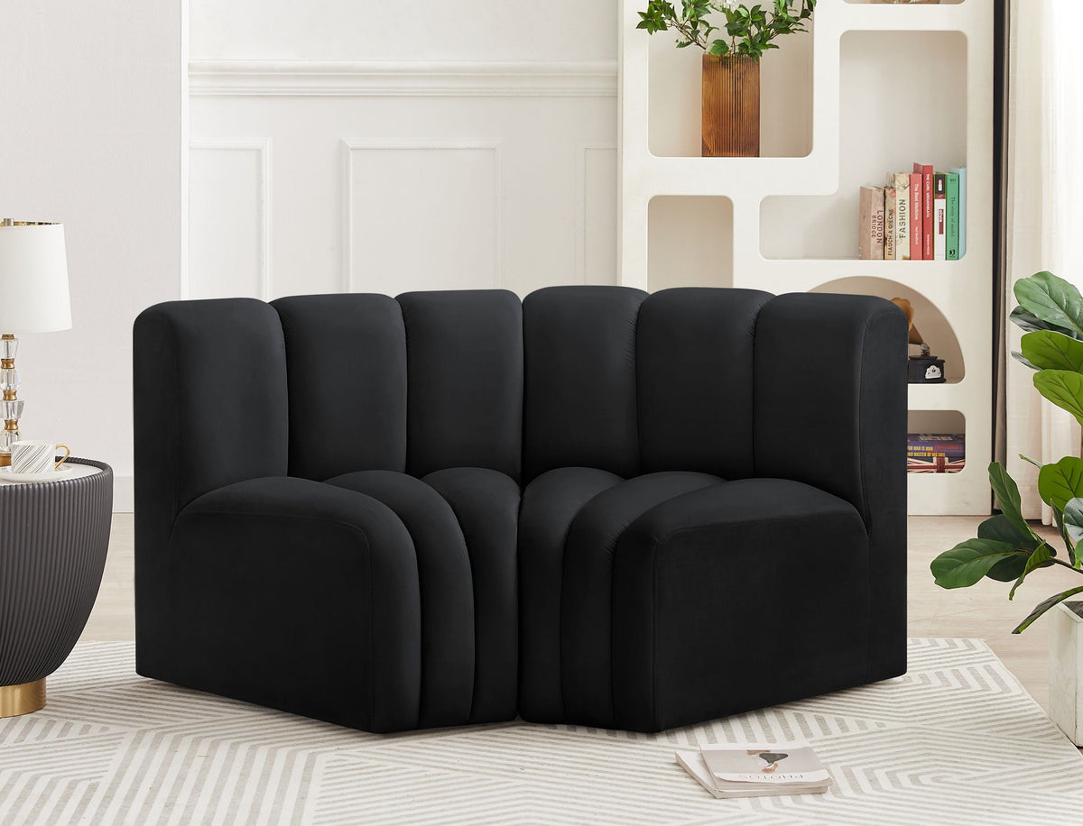 Arc - Velvet 2 Piece Modular Sofa