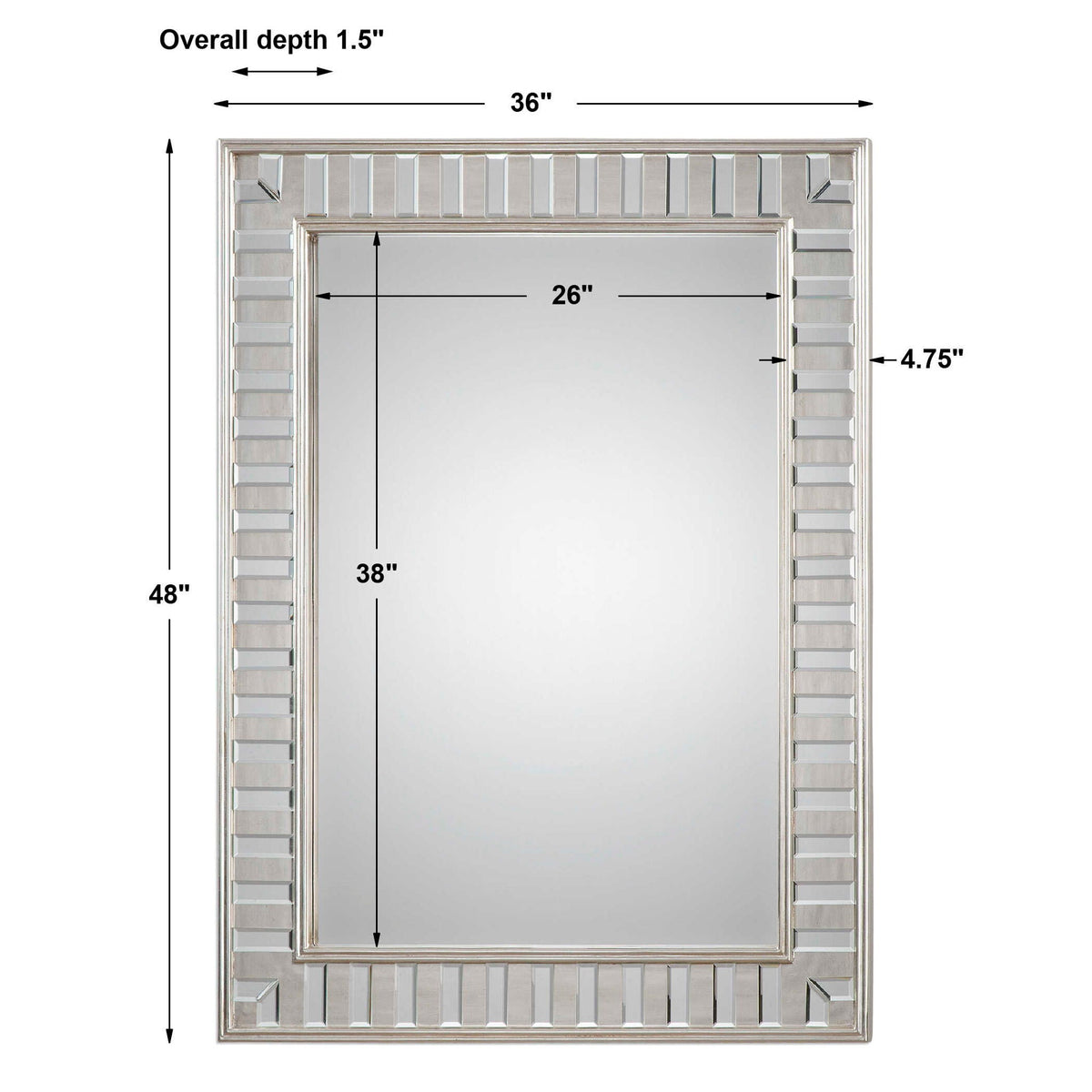 Lanester - Leaf Mirror - Silver