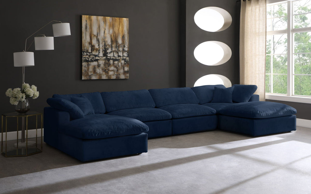 Cozy - 6 Piece Modular Double Chaise Sectional