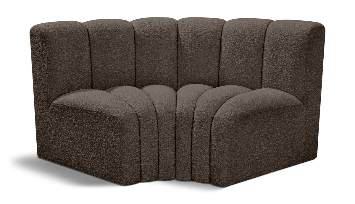Arc - Boucle Fabric 2 Piece Modular Sofa