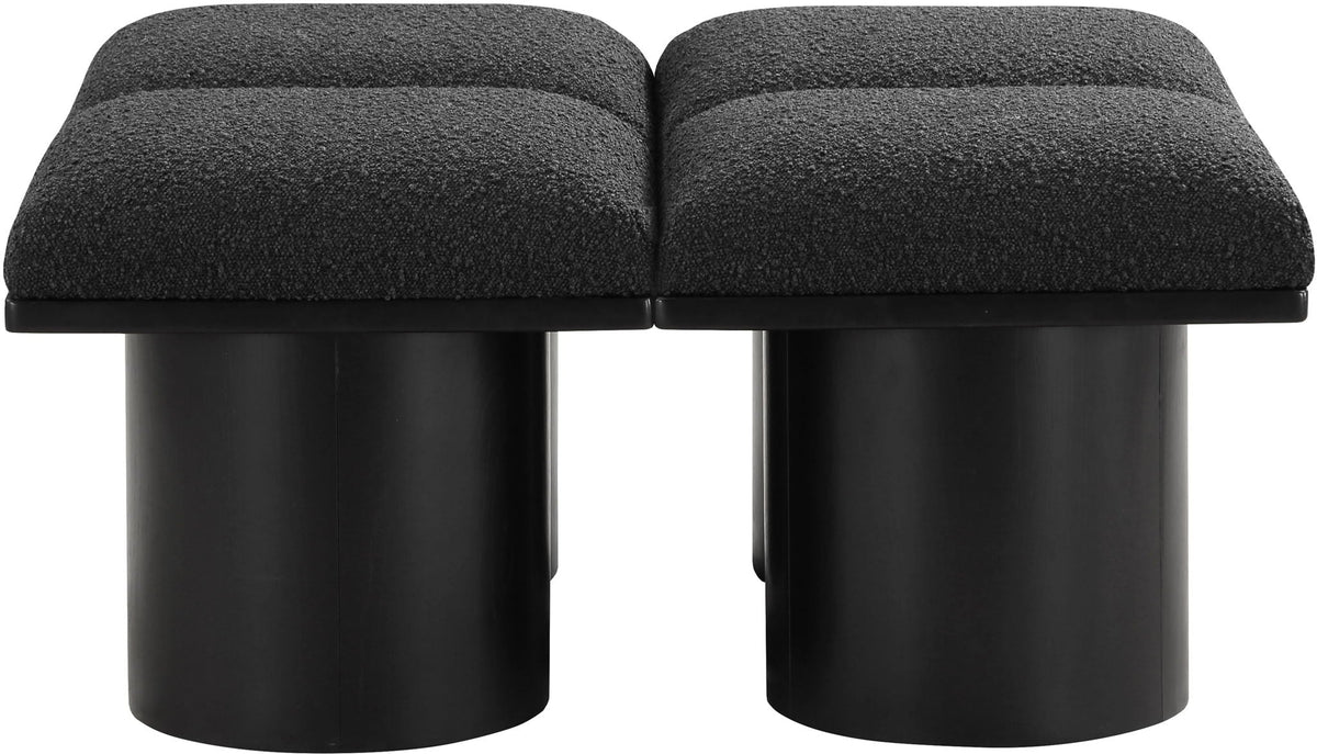 Pavilion - 4 Piece Modular Bench With Black Base