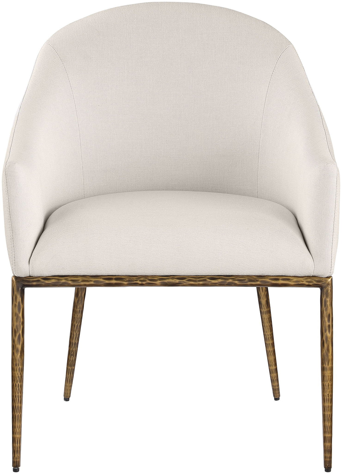 Ferro - Upholstered Dining Arm Chair With Brushed Gold Legs