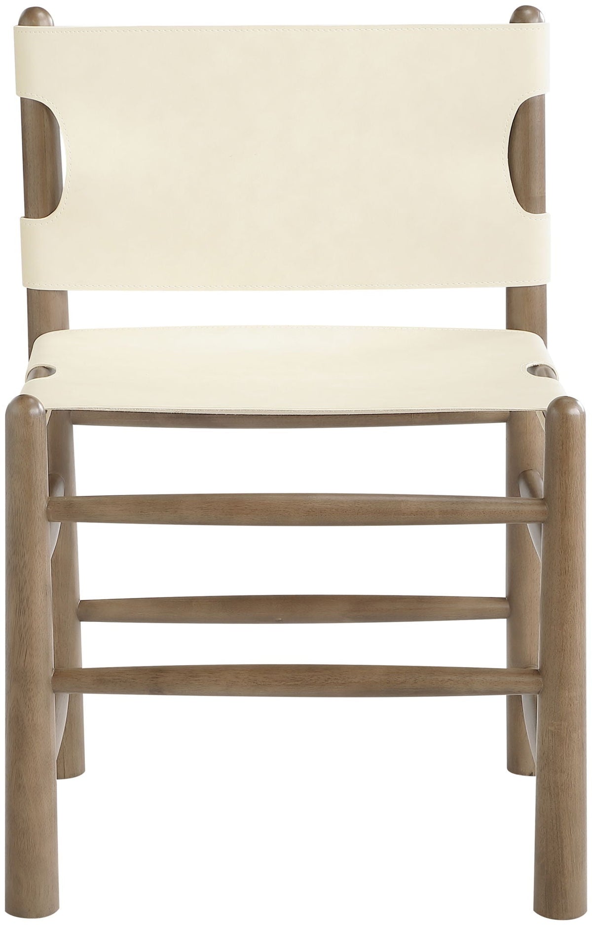 Santos - Vegan Leather Upholstered Dining Chair With Stained Brown Base (Set of 2)