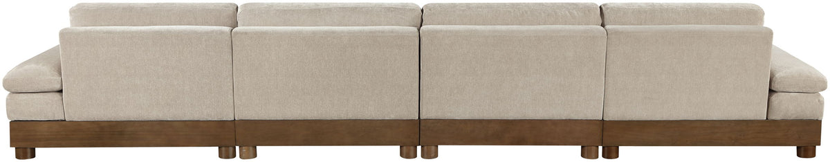 Turin - Chenille Fabric Upholstered Modular Sectional - Taupe