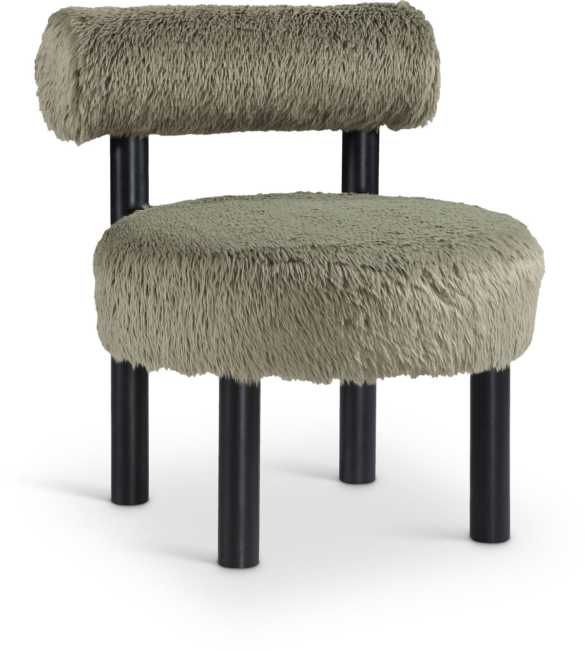 Ambre - Vegan Shearling Fabric Upholstered Accent Chair