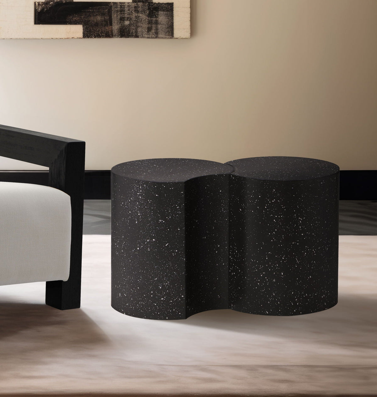 Dimple - 2 Piece Modular End Table - Terazzo Finish