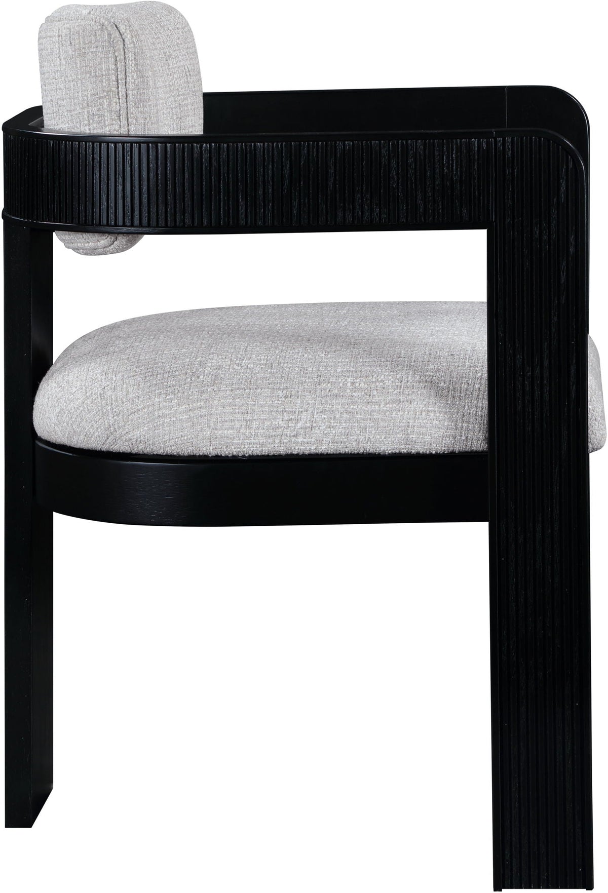 Sacha - Linen Dining Chair With Black Base (Set of 2)