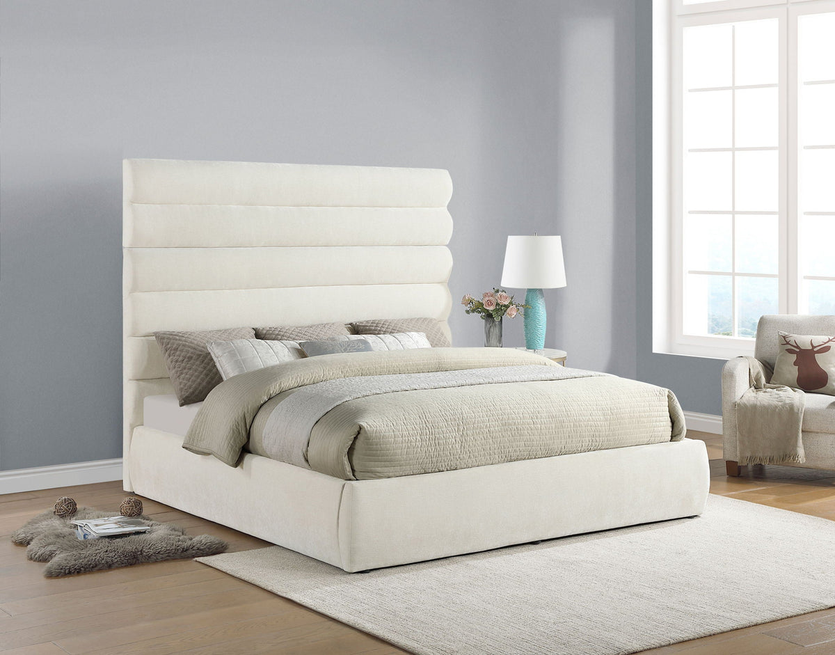 Adam - Chenille Fabric Bed With 70.5" Headboard