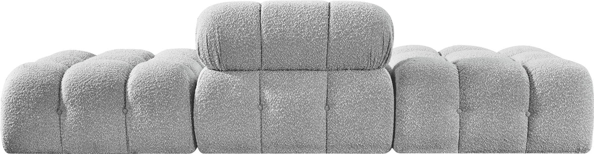 Ames - 3 Piece Boucle Upholstered Modular Sofa With 2 Backless Seats