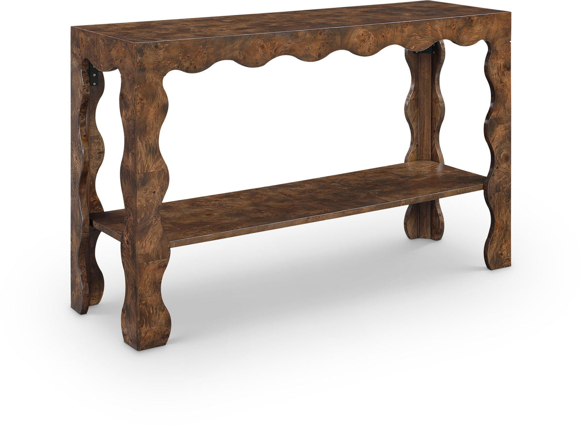 Vassa - Burl Veneer Console Table