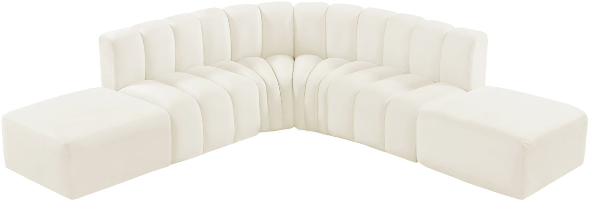 Arc - Velvet 6 Piece Corner Modular Sofa