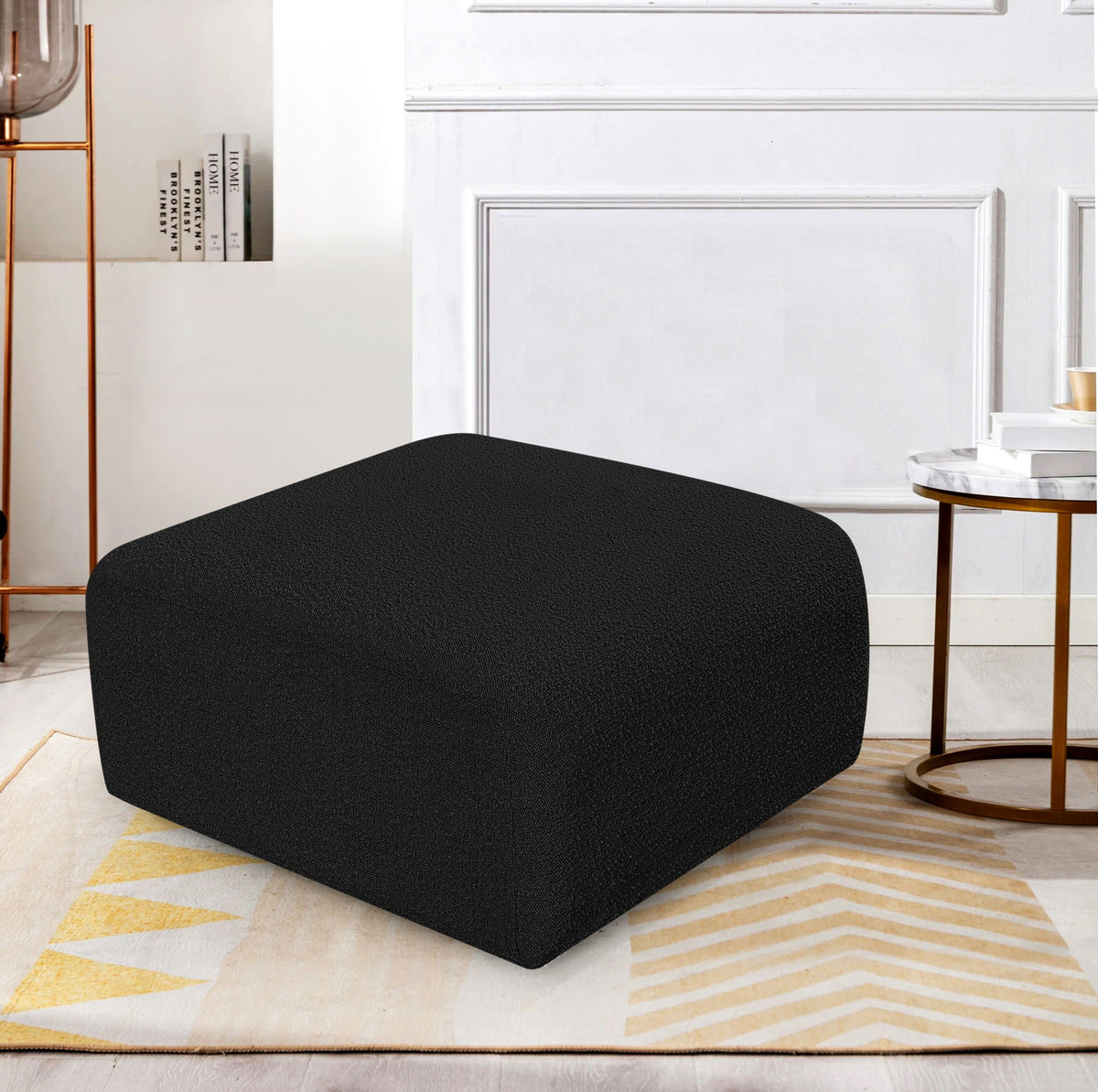Arc - Boucle Fabric Ottoman