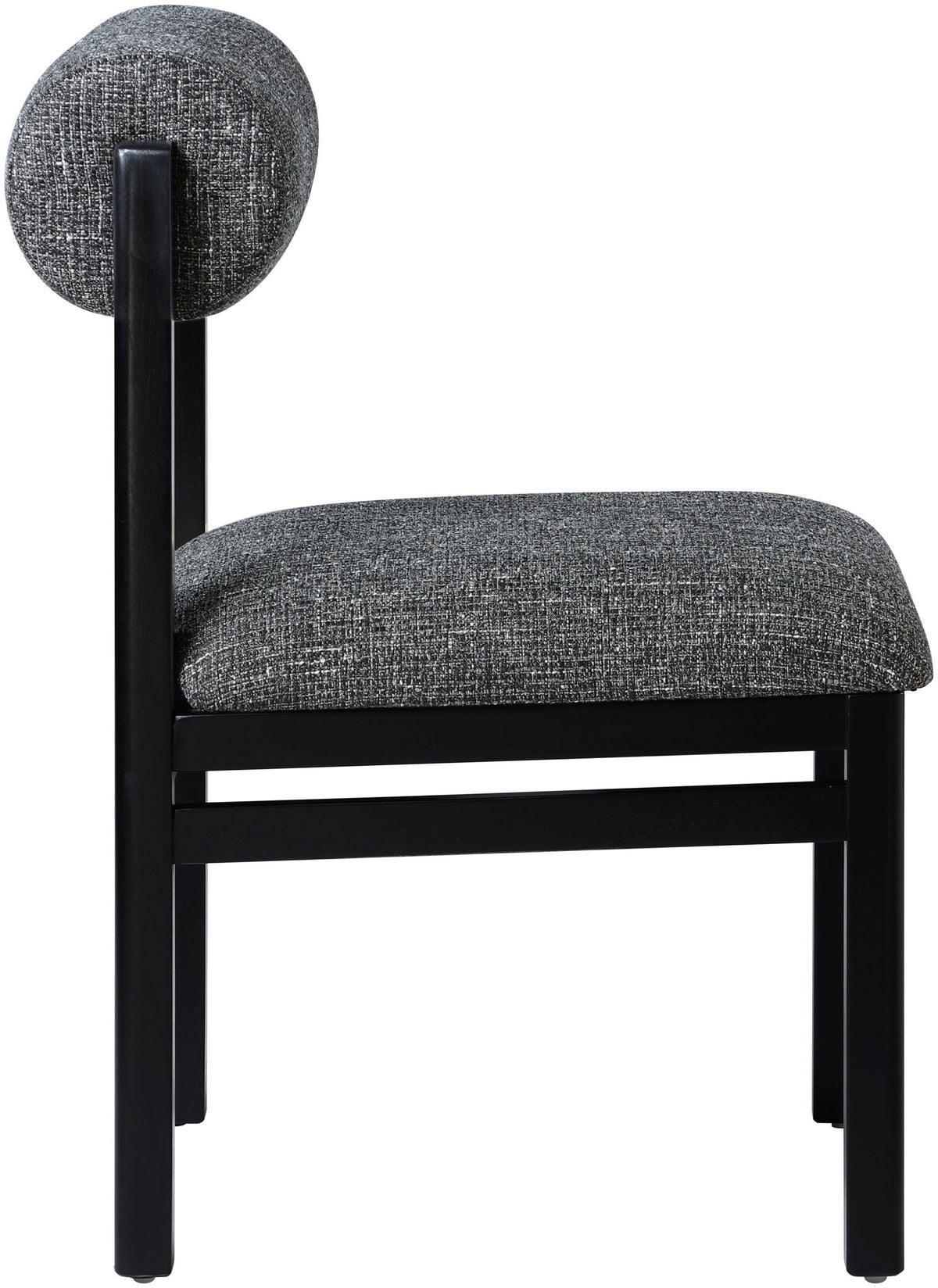 Roundhill - Fabric Dining Chair (Set of 2) - Black Frame